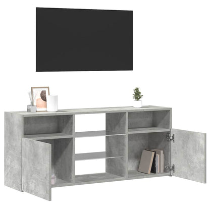 804305 vidaXL TV Cabinet with LED Lights Concrete Grey 120x30x50 cm