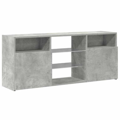 804305 vidaXL TV Cabinet with LED Lights Concrete Grey 120x30x50 cm