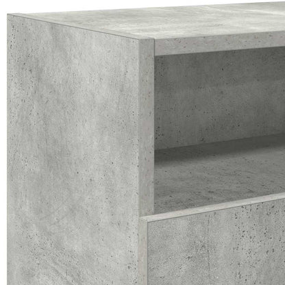 804305 vidaXL TV Cabinet with LED Lights Concrete Grey 120x30x50 cm