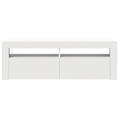 TV Cabinet with LED Lights White 120x35x40 cm