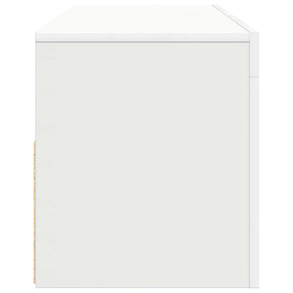 804310 vidaXL TV Cabinet with LED Lights White 120x35x40 cm