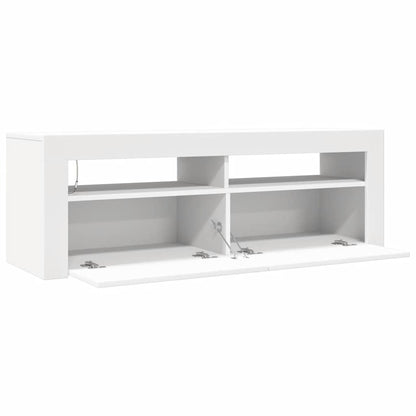 TV Cabinet with LED Lights White 120x35x40 cm