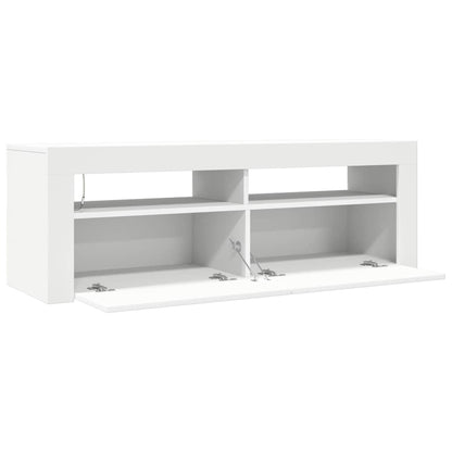 804310 vidaXL TV Cabinet with LED Lights White 120x35x40 cm