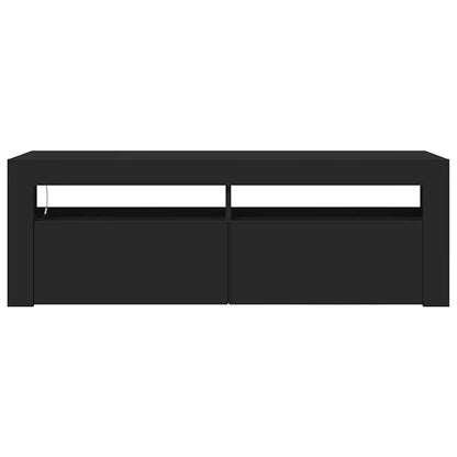 TV Cabinet with LED Lights Black 120x35x40 cm