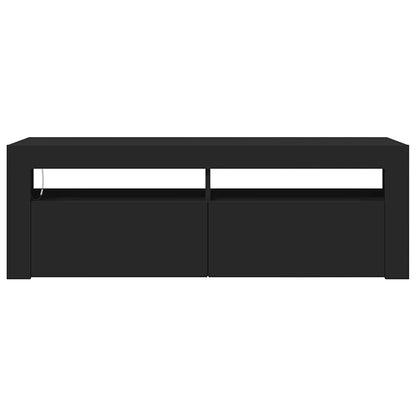 804311 vidaXL TV Cabinet with LED Lights Black 120x35x40 cm