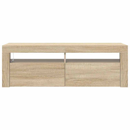 TV Cabinet with LED Lights Sonoma Oak 120x35x40 cm