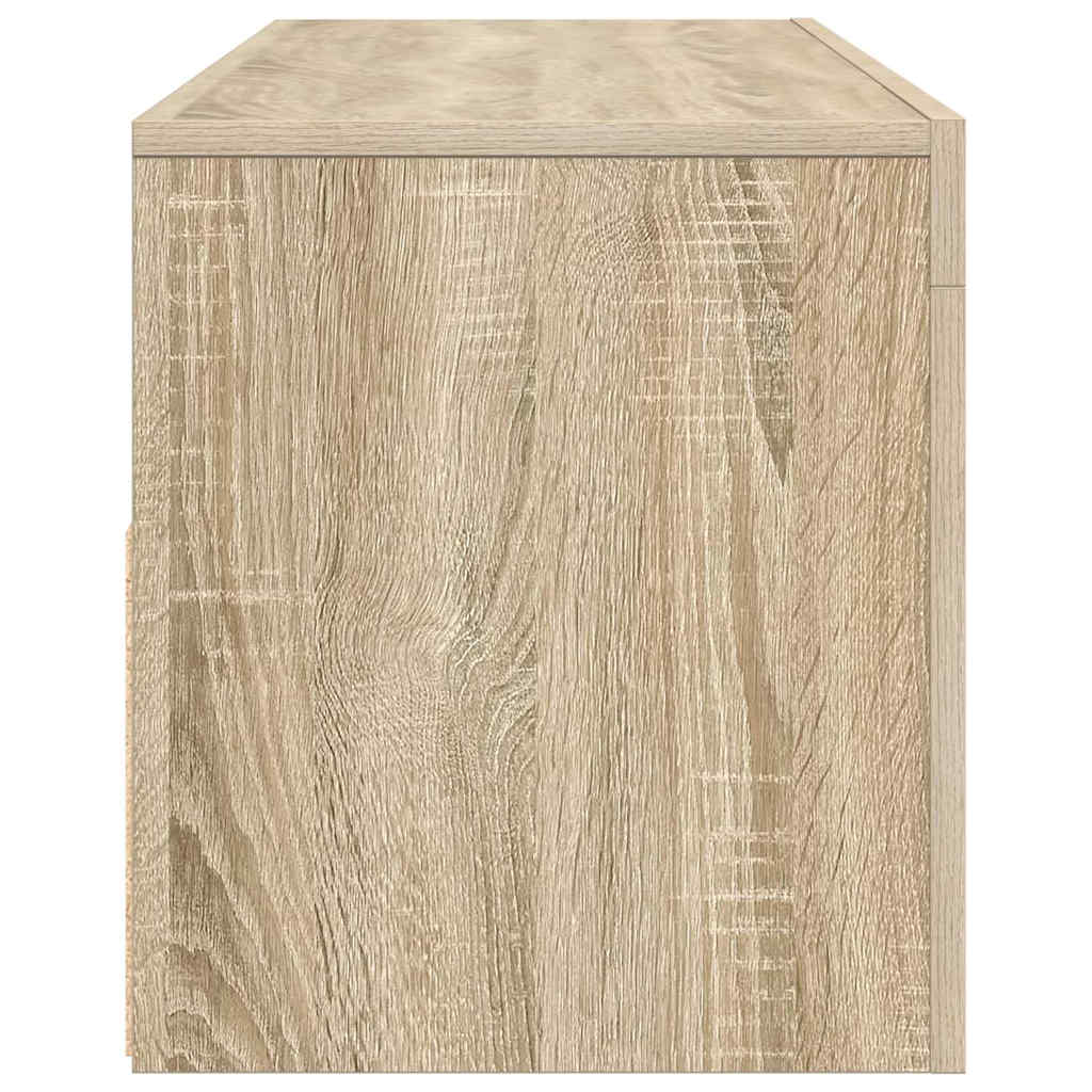 804313 vidaXL TV Cabinet with LED Lights Sonoma Oak 120x35x40 cm