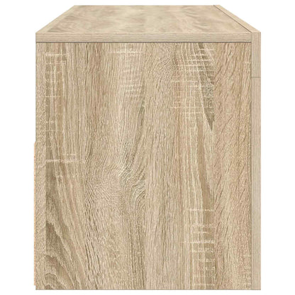 804313 vidaXL TV Cabinet with LED Lights Sonoma Oak 120x35x40 cm