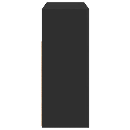 Sideboard with LED Lights Black 115.5x30x75 cm