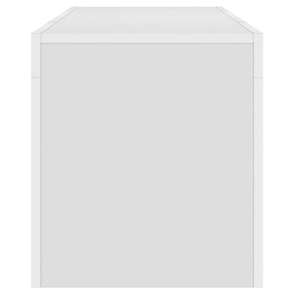 804346 vidaXL TV Cabinet with LED Lights White 120x35x40 cm