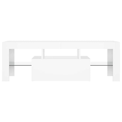 TV Cabinet with LED Lights White 120x35x40 cm