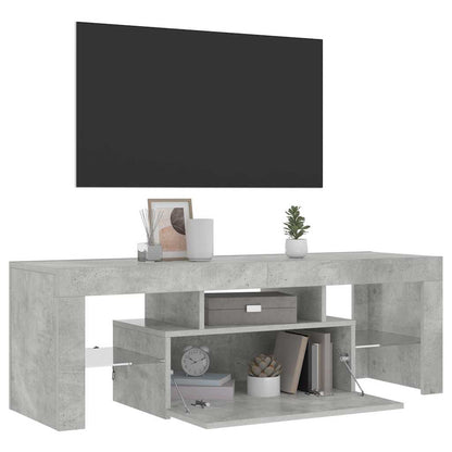 TV Cabinet with LED Lights Concrete Grey 120x35x40 cm