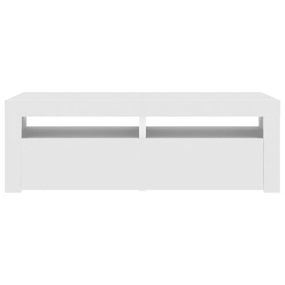 TV Cabinet with LED Lights White 120x35x40 cm