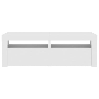 804355 vidaXL TV Cabinet with LED Lights White 120x35x40 cm