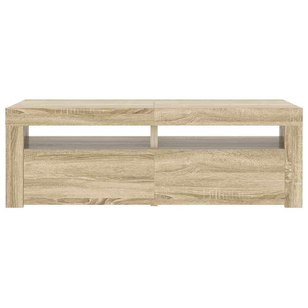 TV Cabinet with LED Lights Sonoma Oak 120x35x40 cm