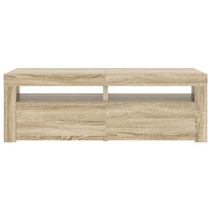 TV Cabinet with LED Lights Sonoma Oak 120x35x40 cm