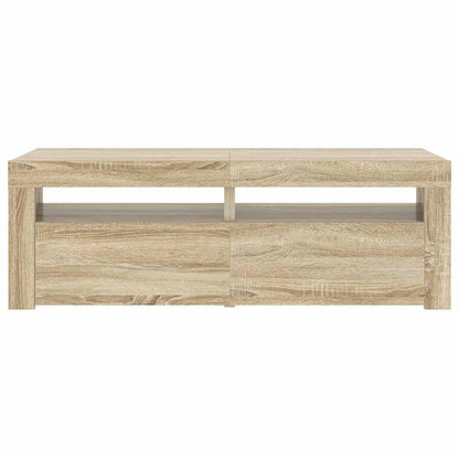 804358 vidaXL TV Cabinet with LED Lights Sonoma Oak 120x35x40 cm