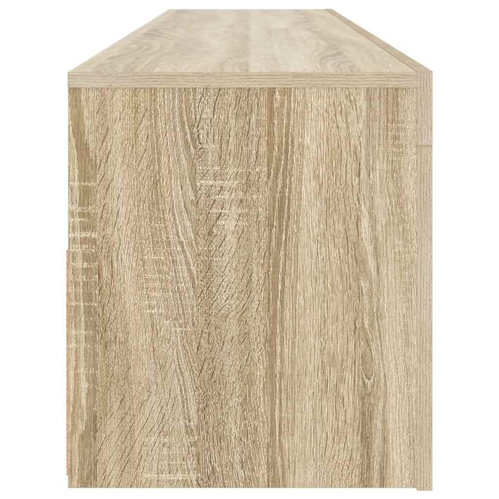 804358 vidaXL TV Cabinet with LED Lights Sonoma Oak 120x35x40 cm