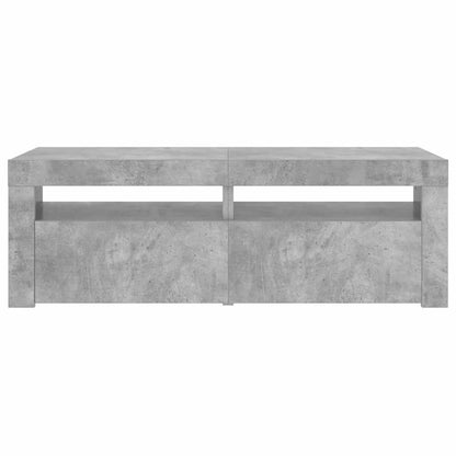 TV Cabinet with LED Lights Concrete Grey 120x35x40 cm