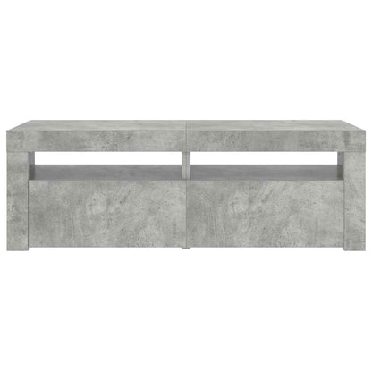 804359 vidaXL TV Cabinet with LED Lights Concrete Grey 120x35x40 cm