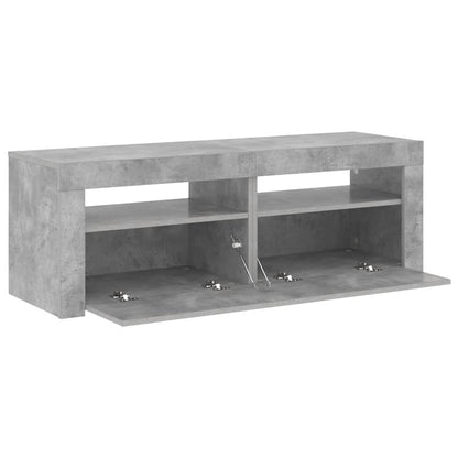 TV Cabinet with LED Lights Concrete Grey 120x35x40 cm