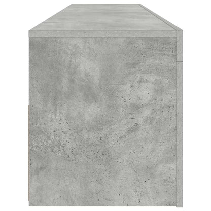 804359 vidaXL TV Cabinet with LED Lights Concrete Grey 120x35x40 cm