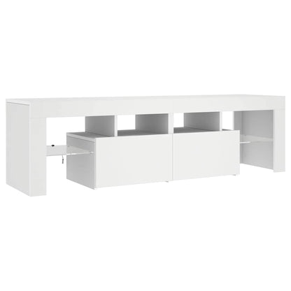 TV Cabinet with LED Lights White 140x36,5x40 cm