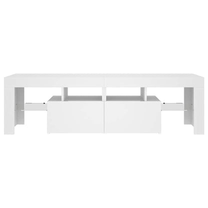 TV Cabinet with LED Lights White 140x36.5x40 cm