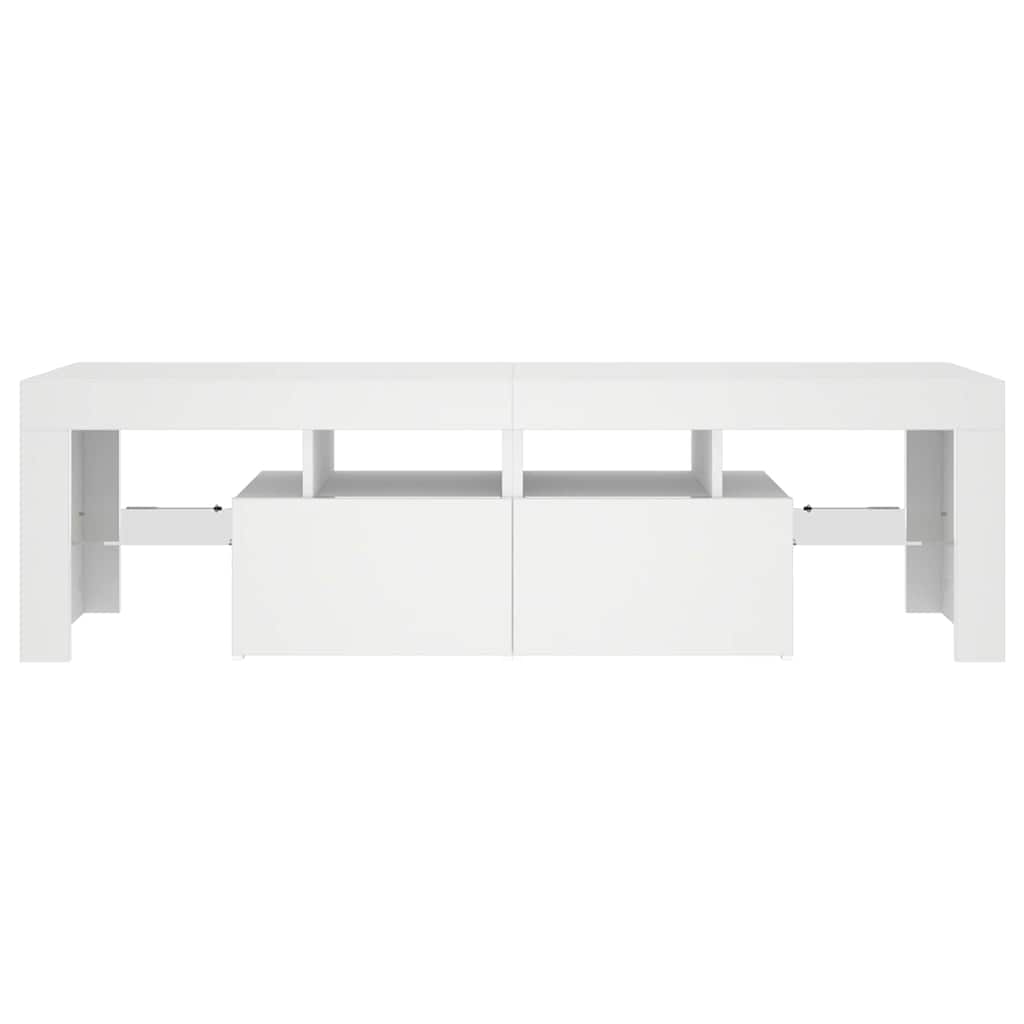 TV Cabinet with LED Lights White 140x36,5x40 cm