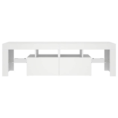 TV Cabinet with LED Lights White 140x36,5x40 cm