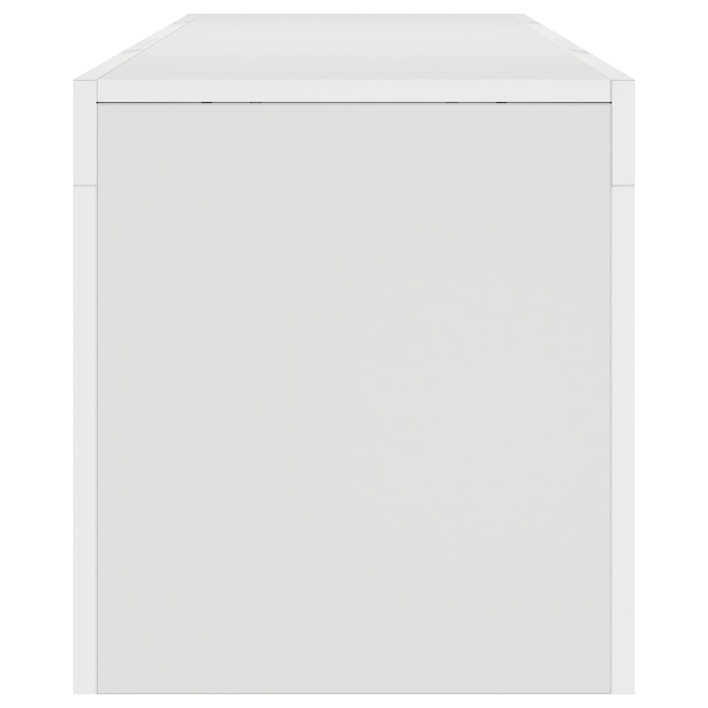 TV Cabinet with LED Lights White 140x36,5x40 cm
