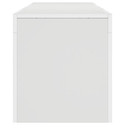 TV Cabinet with LED Lights White 140x36,5x40 cm