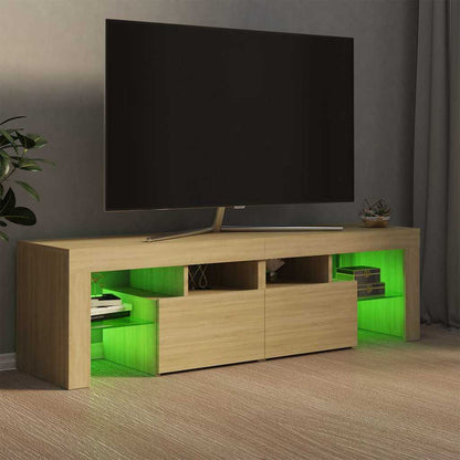 TV Cabinet with LED Lights Sonoma Oak 140x36,5x40 cm