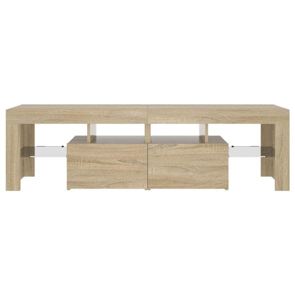 TV Cabinet with LED Lights Sonoma Oak 140x36,5x40 cm