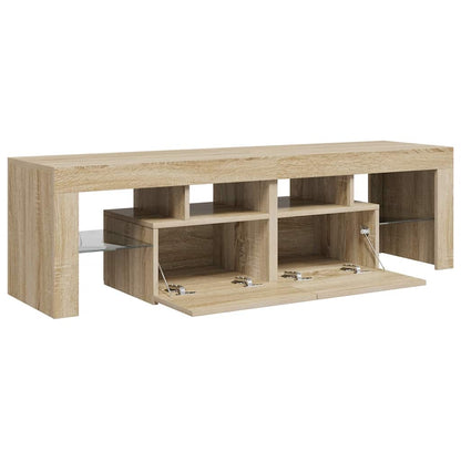 TV Cabinet with LED Lights Sonoma Oak 140x36.5x40 cm
