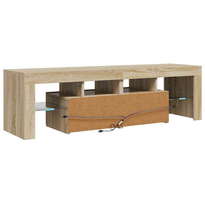 TV Cabinet with LED Lights Sonoma Oak 140x36,5x40 cm