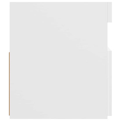 804373 vidaXL TV Cabinet with LED Lights White 120x35x40 cm