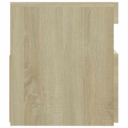 804376 vidaXL TV Cabinet with LED Lights Sonoma Oak 120x35x40 cm