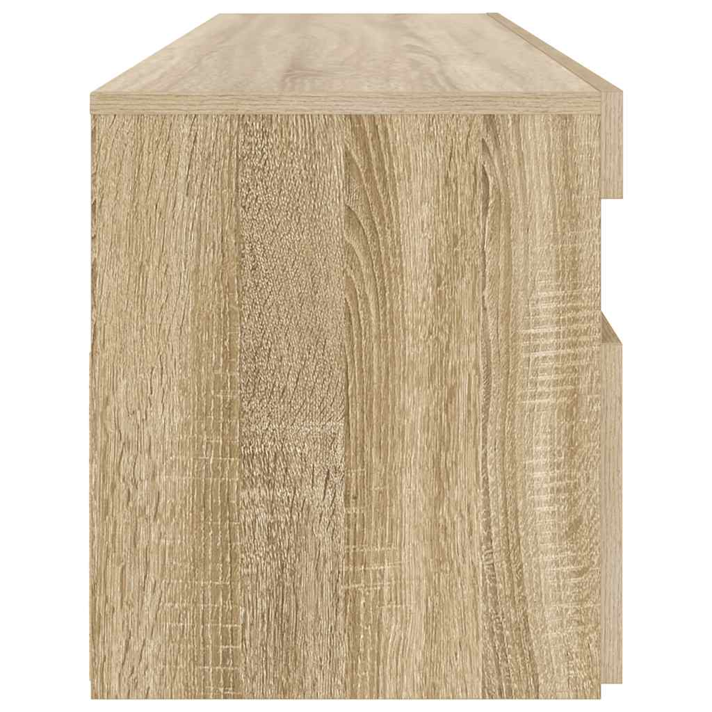 TV Cabinet with LED Lights Sonoma Oak 90x35x40 cm