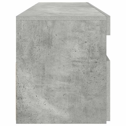 TV Cabinet with LED Lights Concrete Grey 90x35x40 cm