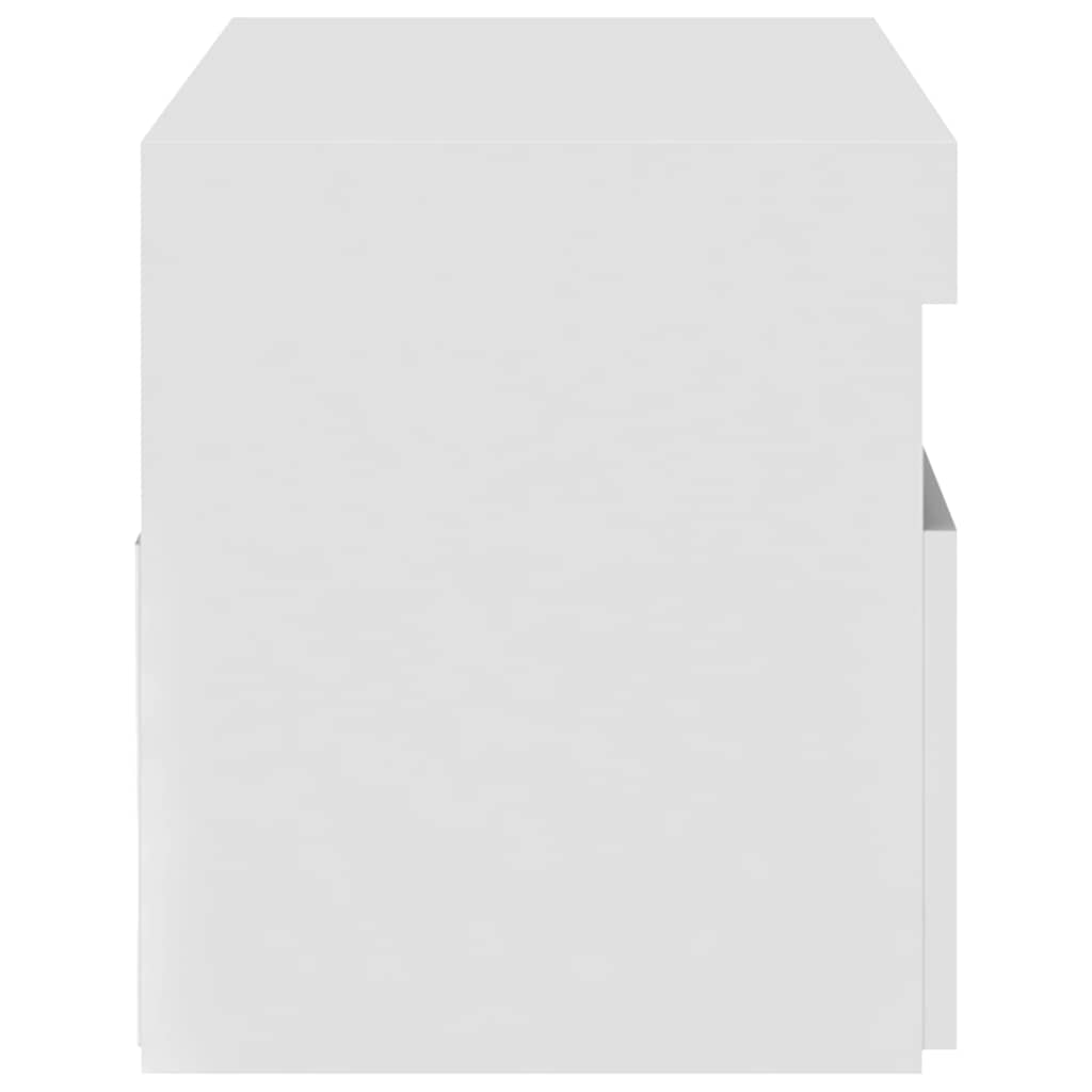 TV Cabinet with LED Lights White 75x35x40 cm