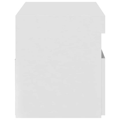 TV Cabinet with LED Lights White 75x35x40 cm