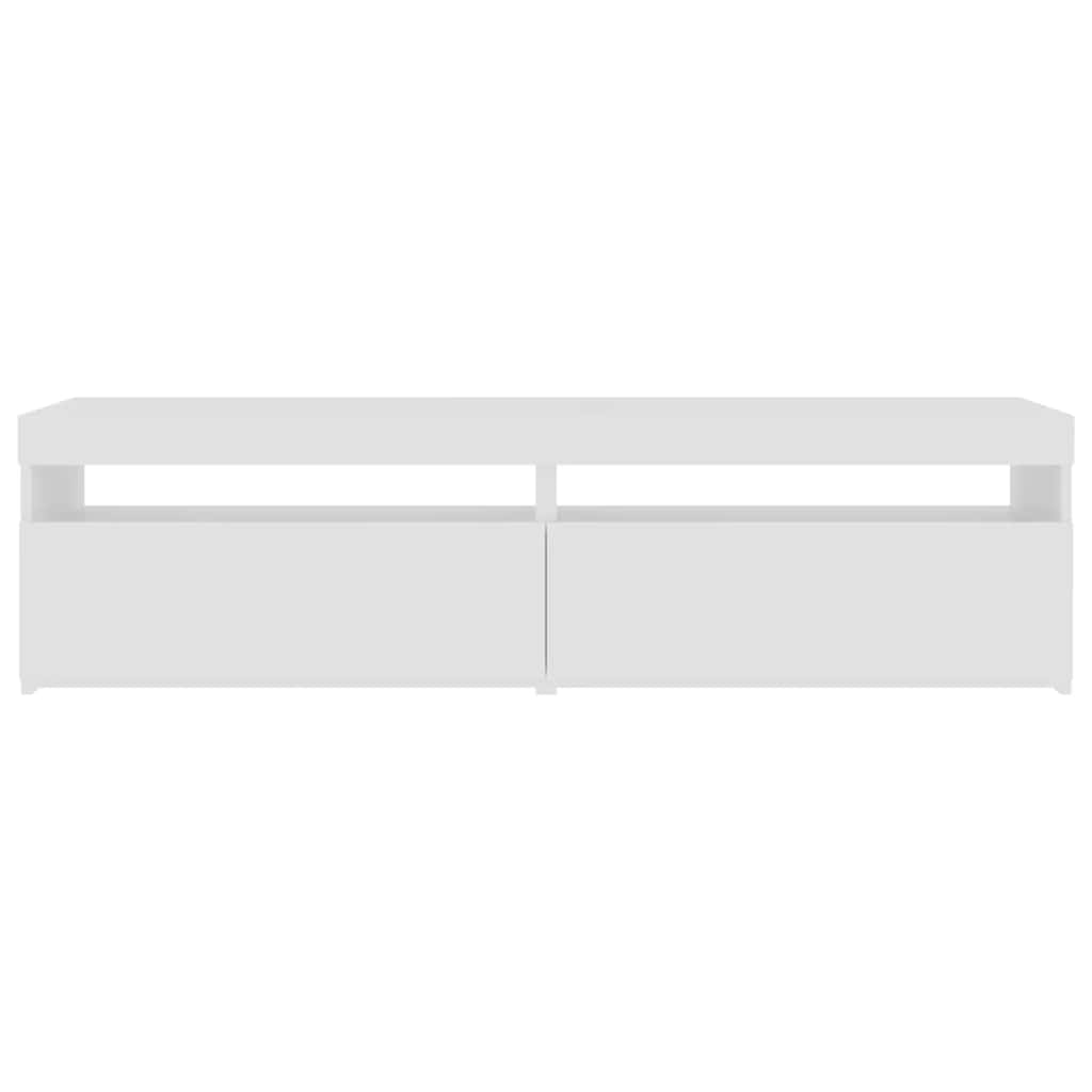 TV Cabinets 2 pcs with LED Lights White 75x35x40 cm
