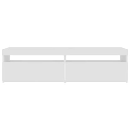 TV Cabinets 2 pcs with LED Lights White 75x35x40 cm