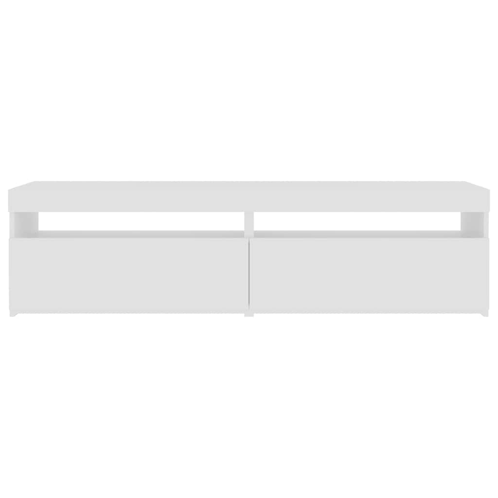 TV Cabinets 2 pcs with LED Lights White 75x35x40 cm