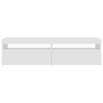 TV Cabinets 2 pcs with LED Lights White 75x35x40 cm