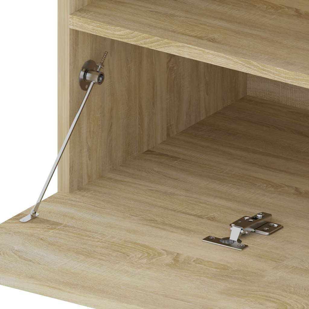 TV Cabinets 2 pcs with LED Lights Sonoma Oak 75x35x40 cm
