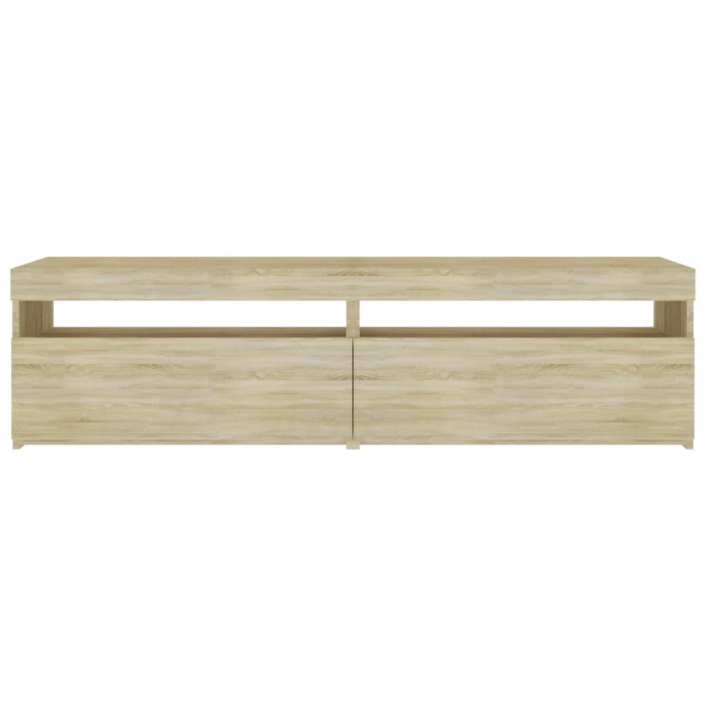 TV Cabinets 2 pcs with LED Lights Sonoma Oak 75x35x40 cm