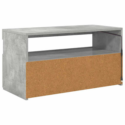 TV Cabinet with LED Lights Concrete Grey 75x35x40 cm