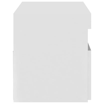 TV Cabinet with LED Lights High Gloss White 75x35x40 cm